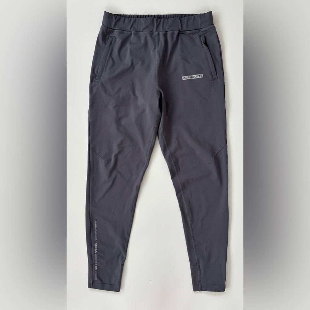 Alphalete Men's Gray Dark Gray Slim Joggers Athletic Size Large